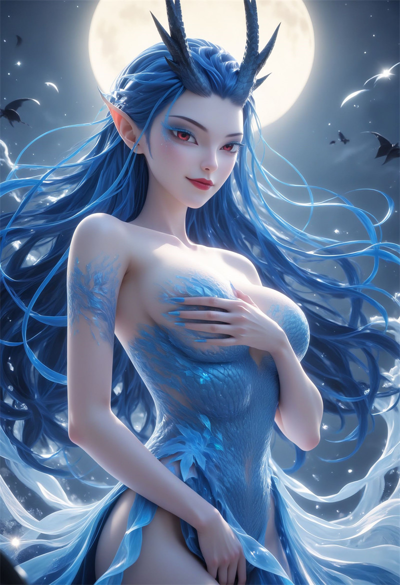 图片[1]-[第913期] [哪吒闹海] [敖闰 · 系列] 蓝色妖姬 [197P]-晚漫-共享AI国漫精致绘画AI高清视频