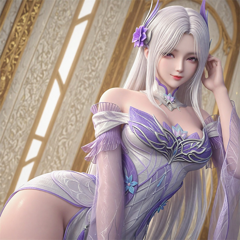 图片[3]-[第1000期] [斗破苍穹] [小医仙 · 系列] 紫衣翘臀巨乳 [177P]-晚漫-共享AI国漫精致绘画AI高清视频