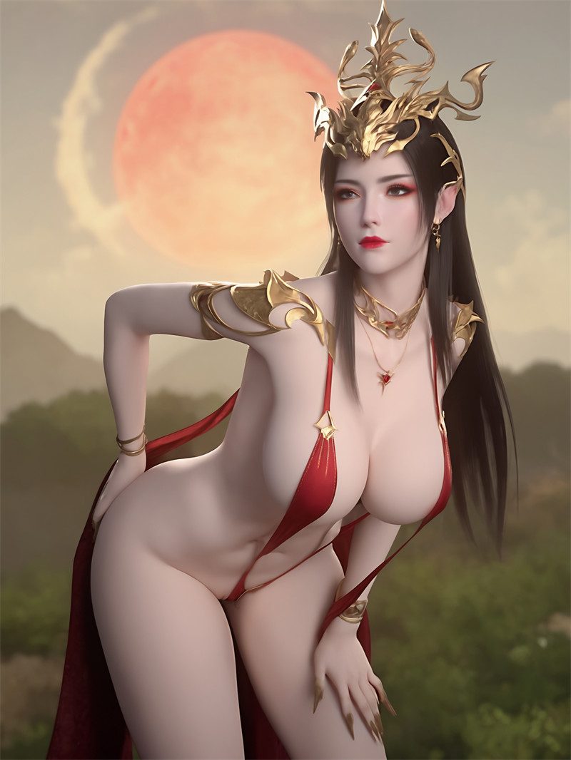 [第1085期] [斗破苍穹] [美杜莎 · 系列] 红色弹力胸 [191P]-晚漫-共享AI国漫精致绘画AI高清视频