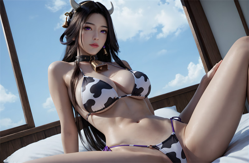 图片[4]-[第1073期] [凡人修仙传] [紫灵 · 系列] 奶牛装内衣 [88P]-晚漫-共享AI国漫精致绘画AI高清视频