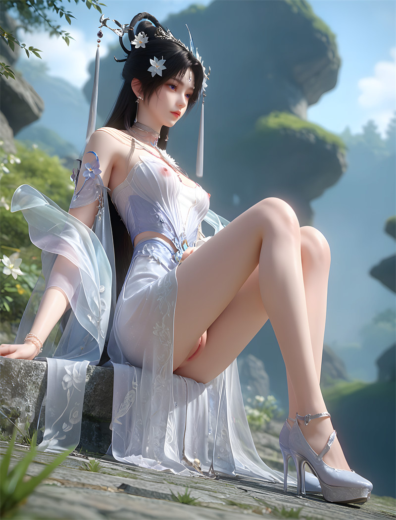 图片[3]-[第1091期] [完美世界] [邀月仙子 · 系列] 长裙涩涩 [60P]-晚漫-共享AI国漫精致绘画AI高清视频