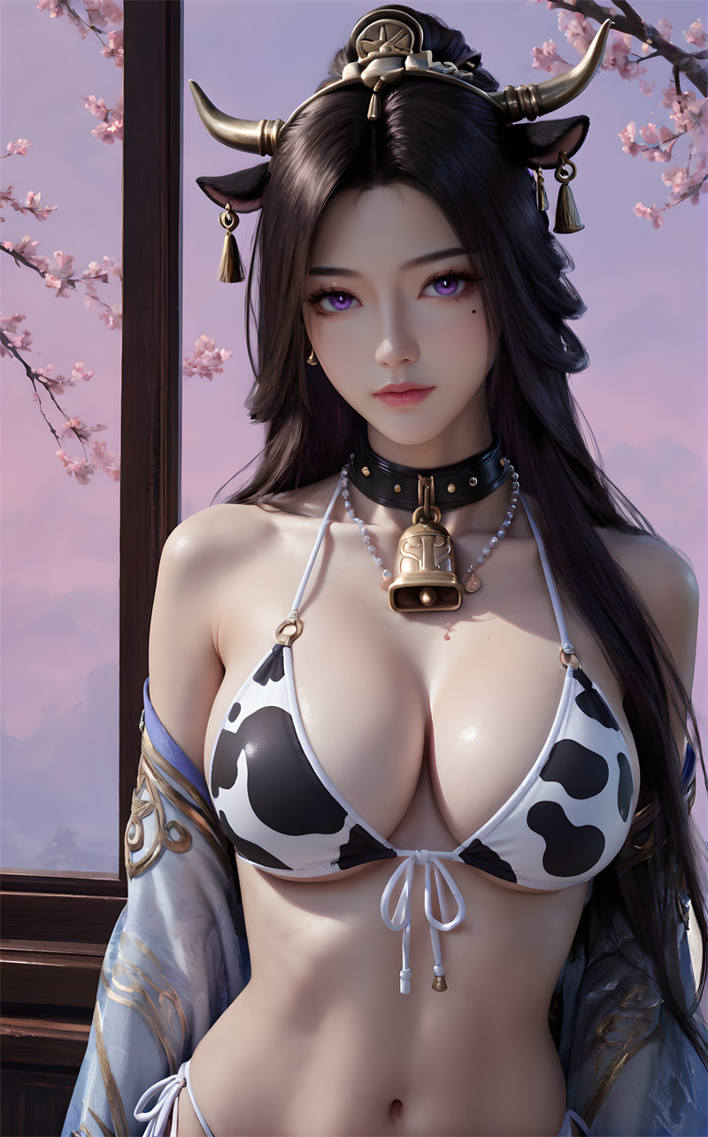 [第1073期] [凡人修仙传] [紫灵 · 系列] 奶牛装内衣 [88P]-晚漫-共享AI国漫精致绘画AI高清视频