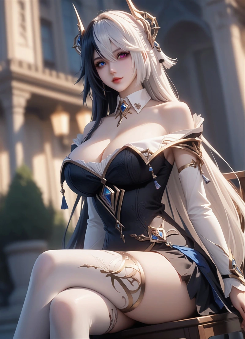 图片[3]-[第1303期] [万相之王-鹿鸣] 黑色低胸服 [107P]-晚漫-共享AI国漫精致绘画AI高清视频