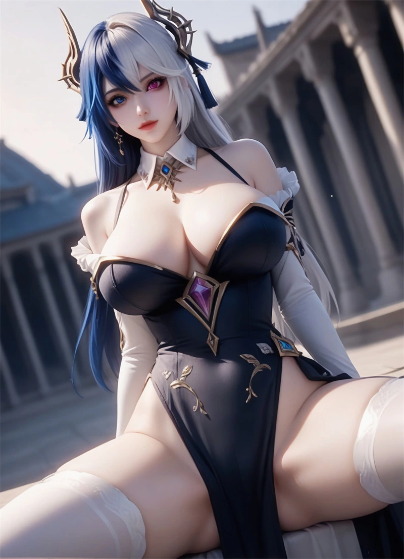 图片[2]-[第1303期] [万相之王-鹿鸣] 黑色低胸服 [107P]-晚漫-共享AI国漫精致绘画AI高清视频