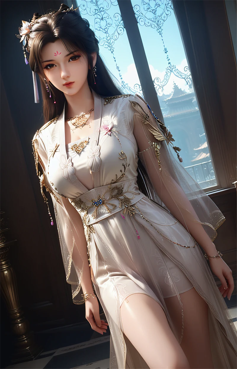 [1662]精致AI绘画-神墓-梦可儿-长裙丝袜巨大-晚漫-共享AI国漫精致绘画AI高清视频