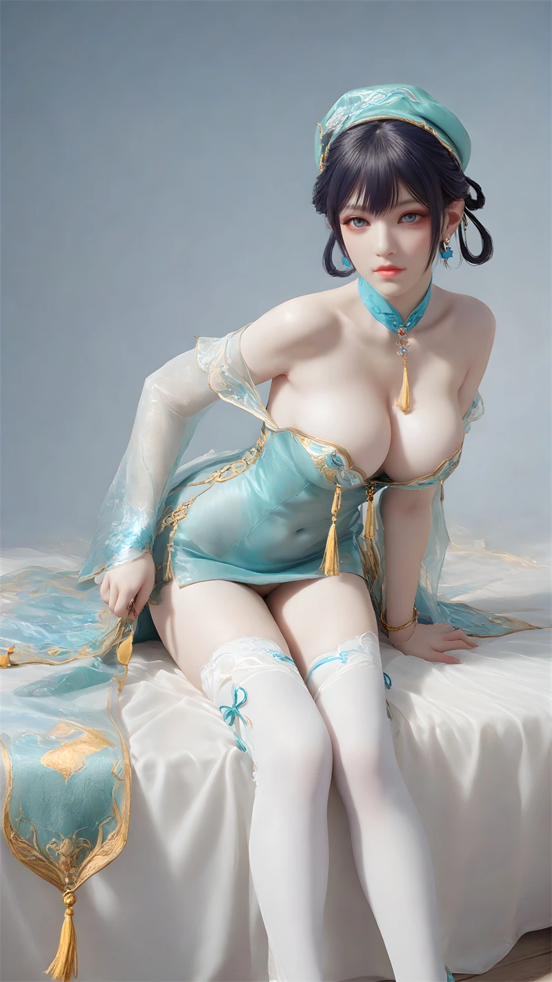 图片[3]-[1571]精致AI绘画-永劫无间-蓝梦-捆绑白丝-晚漫-共享AI国漫精致绘画AI高清视频