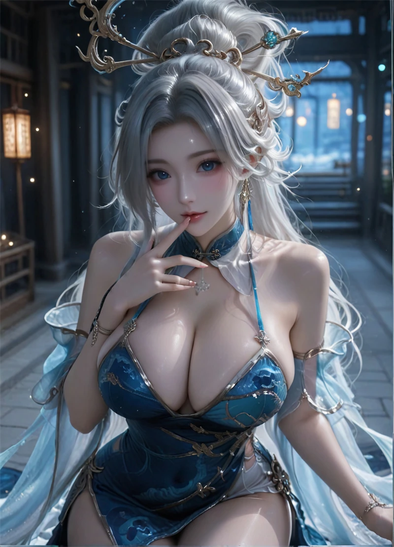 图片[2]-[1641]精致AI绘画-王者荣耀-伽罗太华-晚礼服大大大-晚漫-共享AI国漫精致绘画AI高清视频