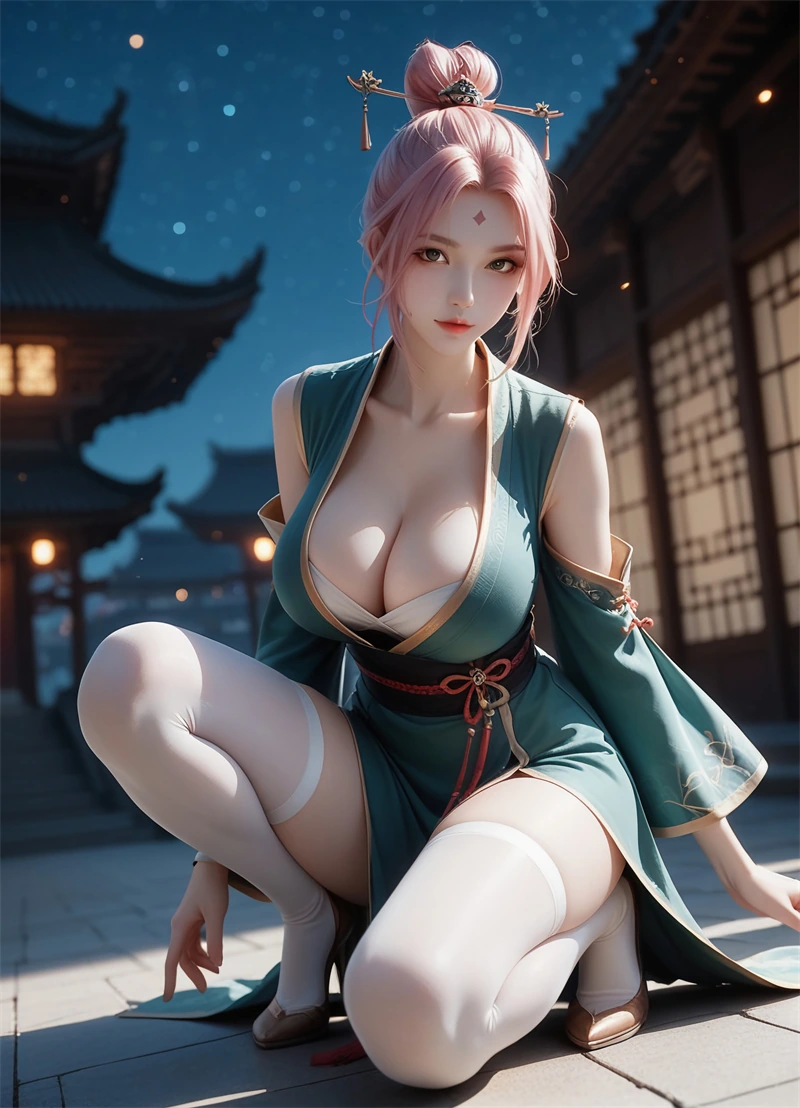 图片[2]-[1645]精致AI绘画-温柔道姑-长袍巨大-晚漫-共享AI国漫精致绘画AI高清视频