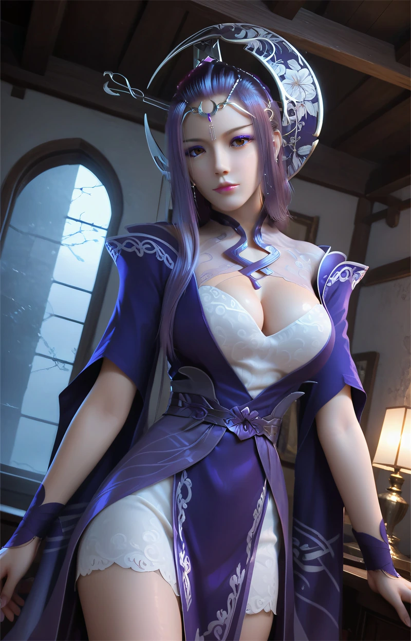 [1572]精致AI绘画-少年歌行-月姬-长裙巨大-晚漫-共享AI国漫精致绘画AI高清视频