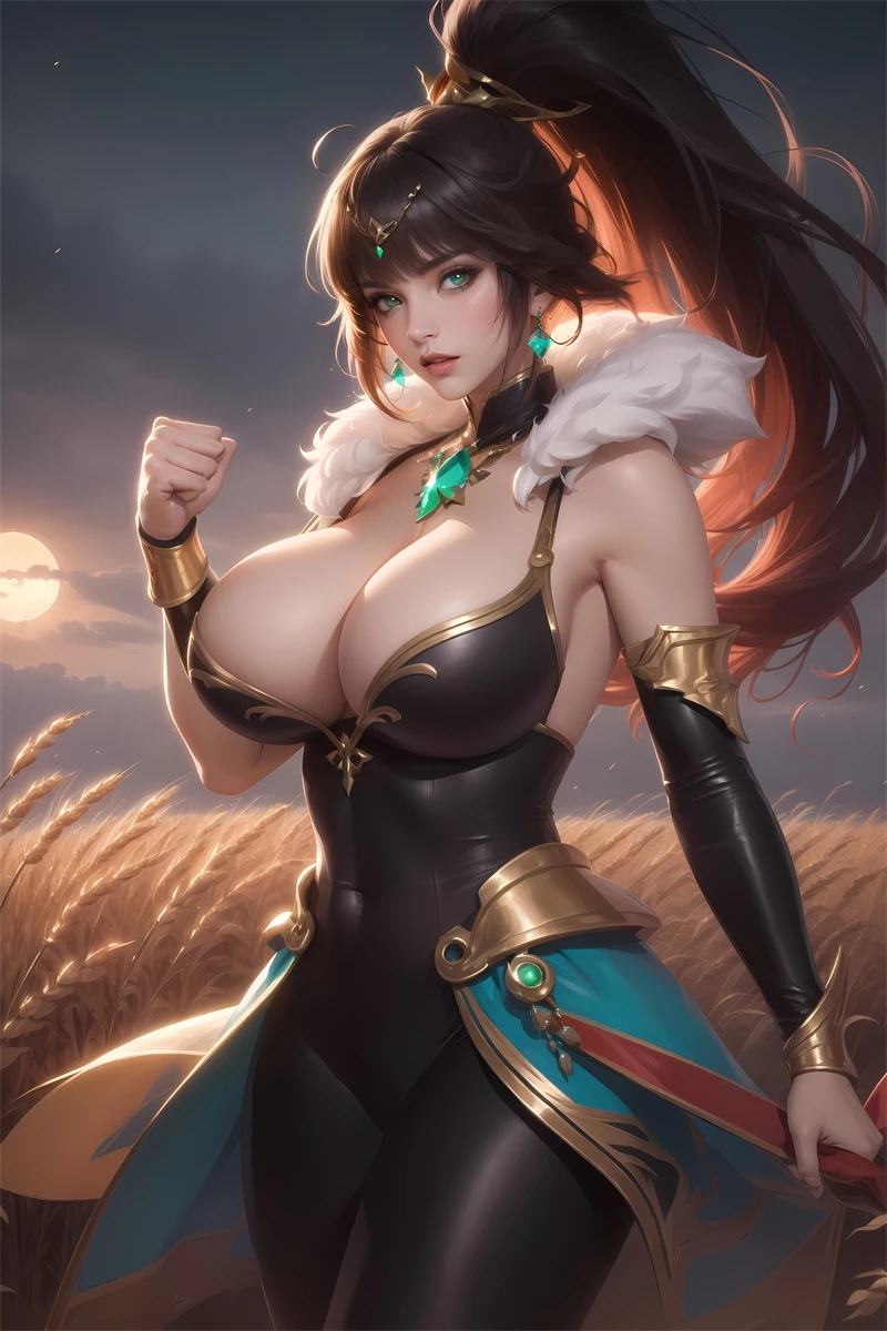 图片[3]-[1684]精致AI绘画-王者荣耀-花木兰-巨大翘臀皮衣-晚漫-共享AI国漫精致绘画AI高清视频