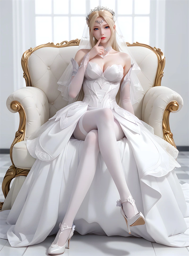 图片[2]-[1551]精致AI绘画-斗破苍穹-千仞雪-白色婚纱-晚漫-共享AI国漫精致绘画AI高清视频