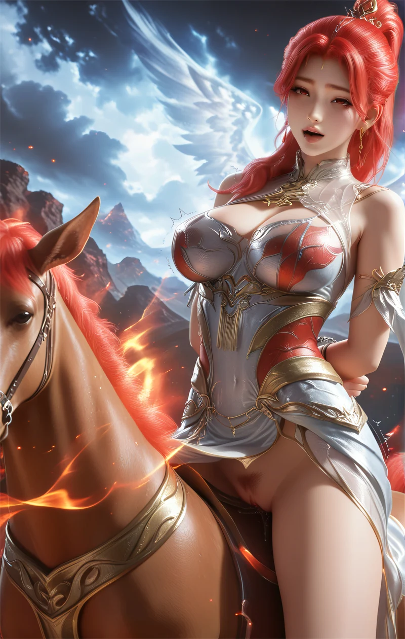 [1750]精致AI绘画-百炼成神-火允儿-圆臀自行车骑马-晚漫-共享AI国漫精致绘画AI高清视频