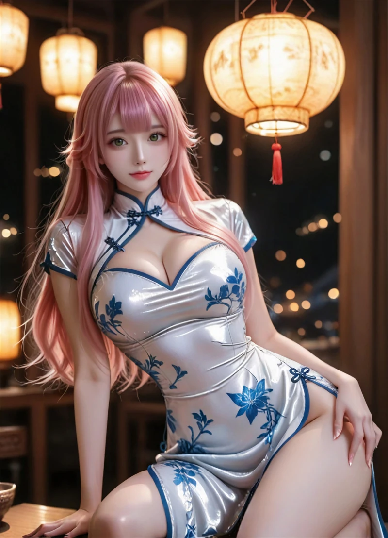 [1879]精致AI绘画-方琼-巨大旗袍-晚漫-共享AI国漫精致绘画AI高清视频