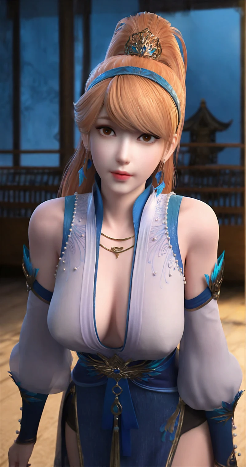 [1951]精致AI绘画-妖神记-肖凝儿-金发巨乳-晚漫-共享AI国漫精致绘画AI高清视频