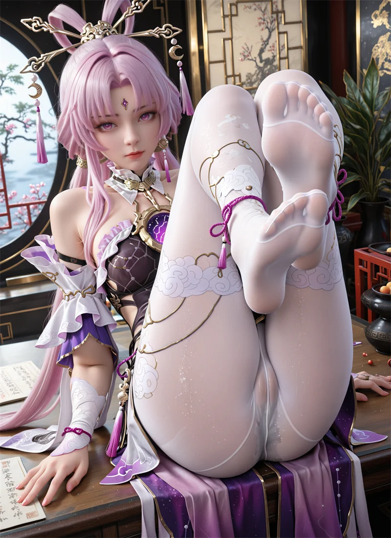 [1814]精致AI绘画-星穹铁道-符玄-翘臀白丝-晚漫-共享AI国漫精致绘画AI高清视频