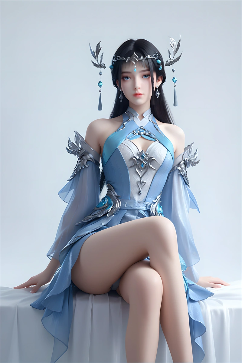 图片[2]-[1811]精致AI绘画-星辰变-姜妍-白嫩丝袜长裙-晚漫-共享AI国漫精致绘画AI高清视频