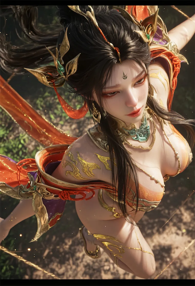 [1906]精致AI绘画-永劫无间-南宫锦-长裙巨大翘臀-晚漫-共享AI国漫精致绘画AI高清视频