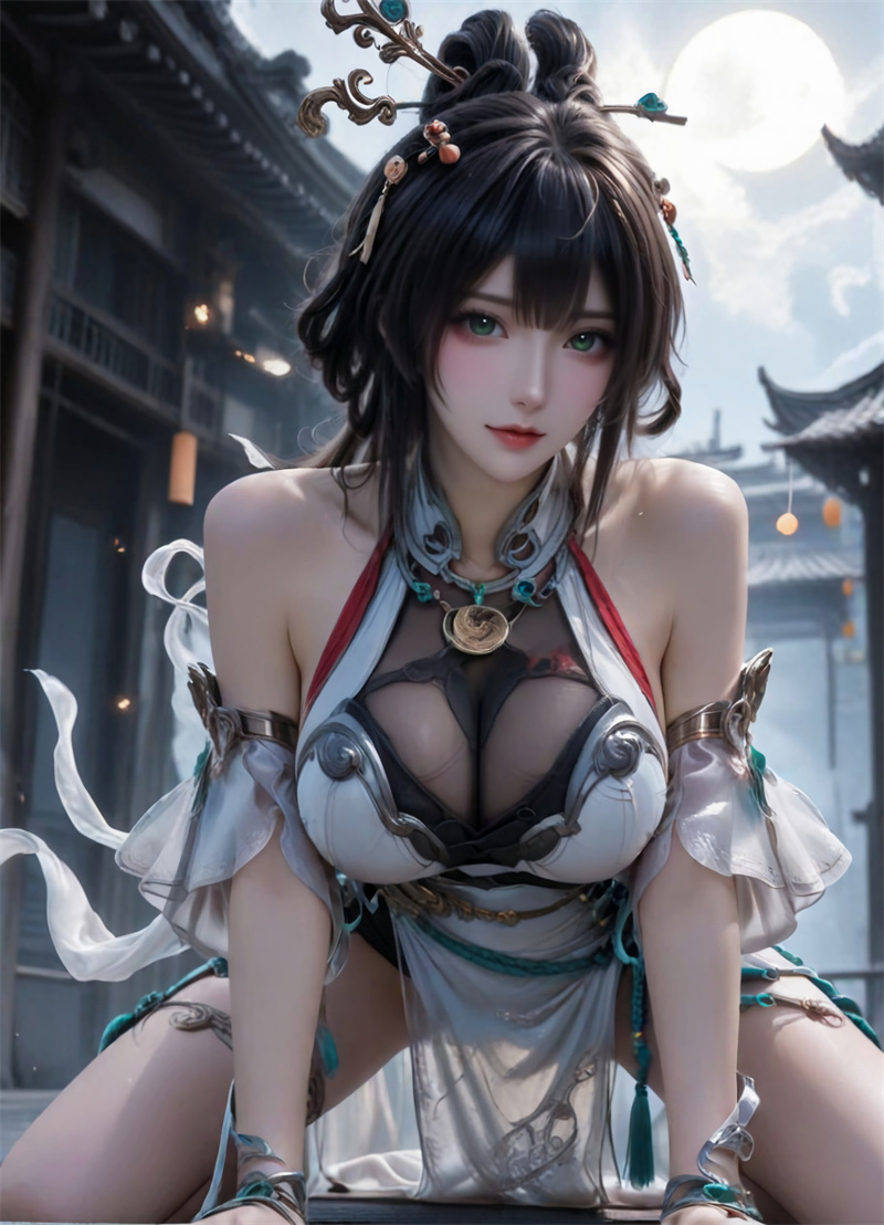 图片[3]-[2031]精致AI绘画-王者荣耀-离恨烟-巨乳制服-晚漫-共享AI国漫精致绘画AI高清视频