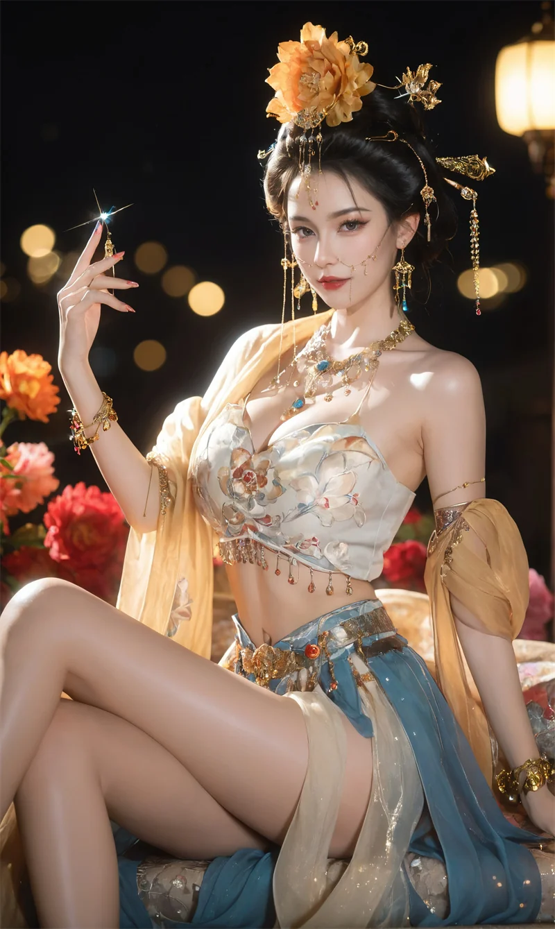 [2046]精致AI绘画-烟云十六声-醉花阴-仙子好美-晚漫-共享AI国漫精致绘画AI高清视频