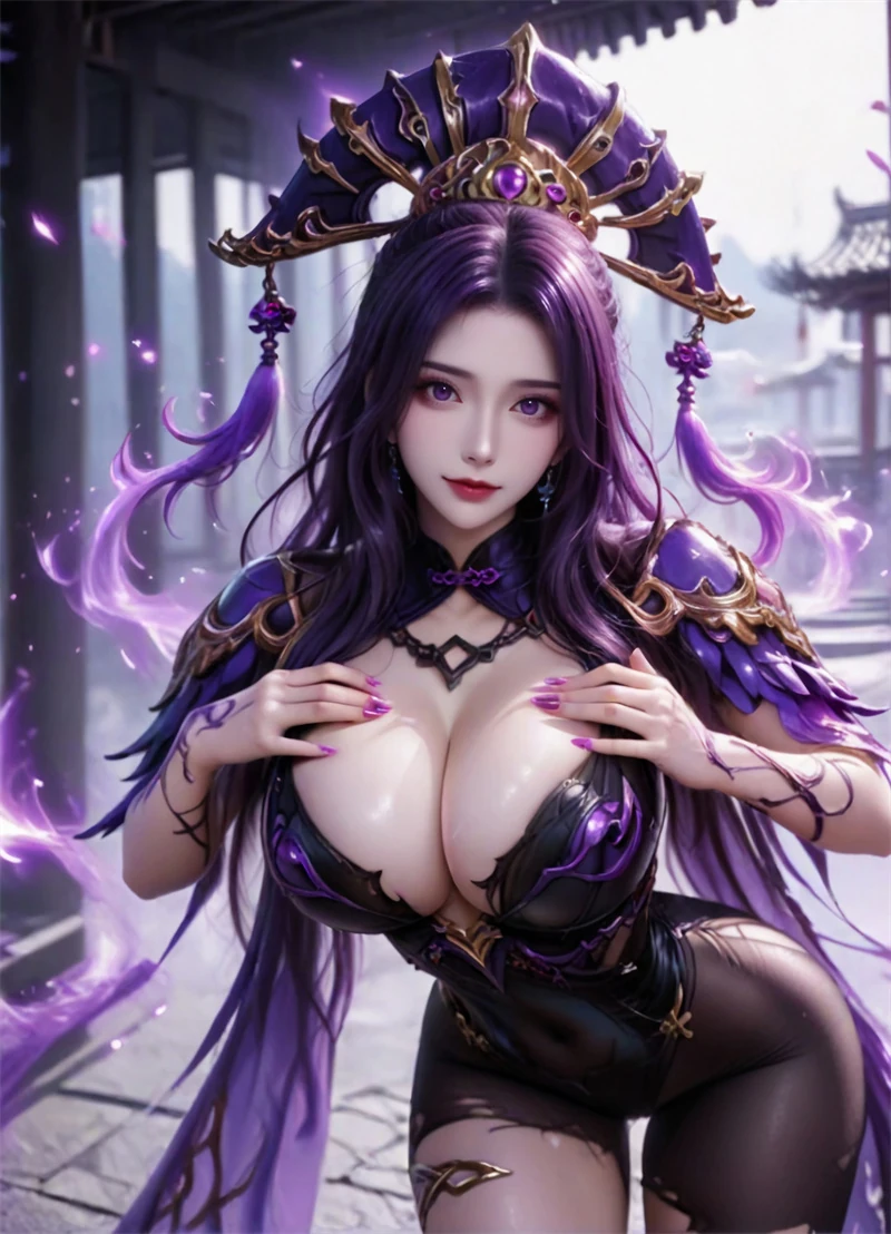 [2061]精致AI绘画-王者荣耀-芈月-巨乳制服-晚漫-共享AI国漫精致绘画AI高清视频