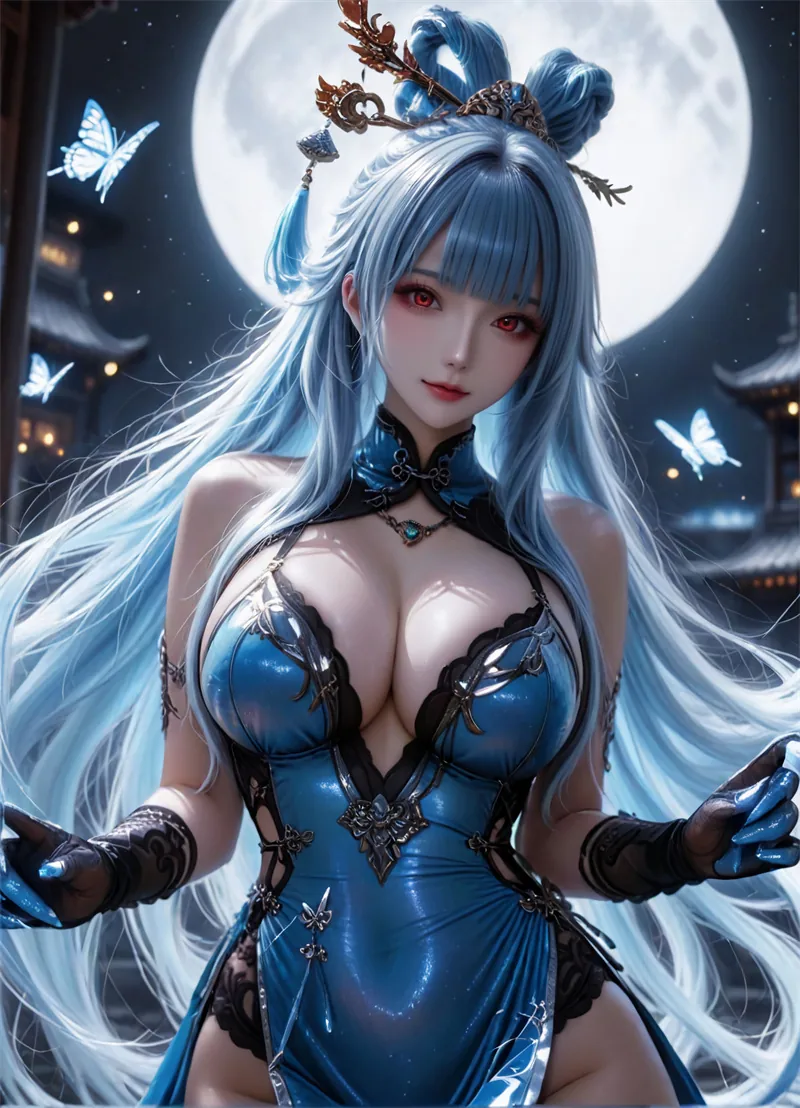 [2019精致AI绘画-玄冰仙子-纯欲-晚漫-共享AI国漫精致绘画AI高清视频