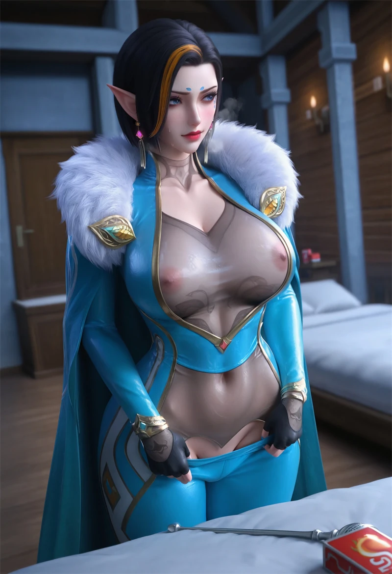 图片[2]-[2006]精致AI绘画-凤凰-纯欲黑丝-晚漫-共享AI国漫精致绘画AI高清视频