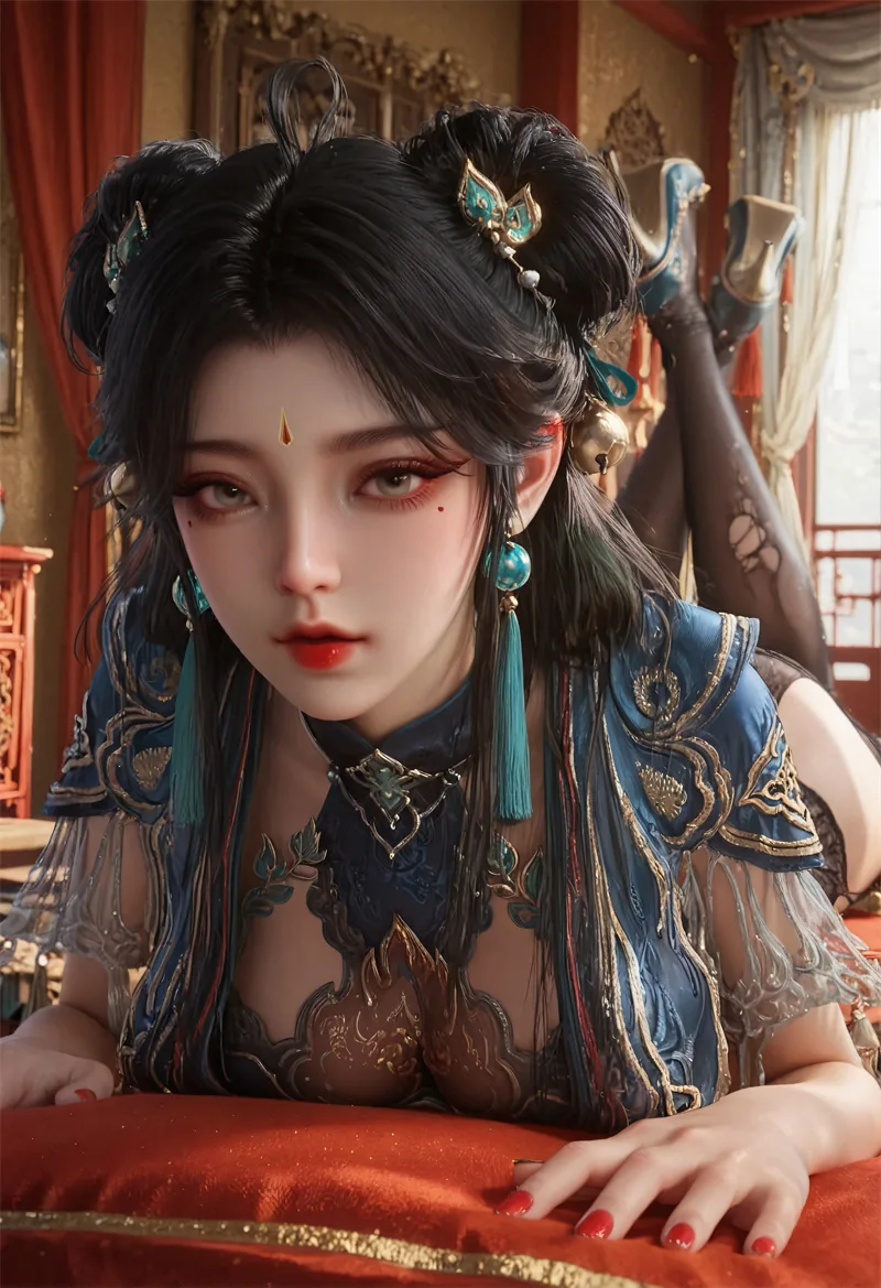 [2182]精致AI绘画-永劫无间-蓝梦-白丝调教-晚漫-共享AI国漫精致绘画AI高清视频